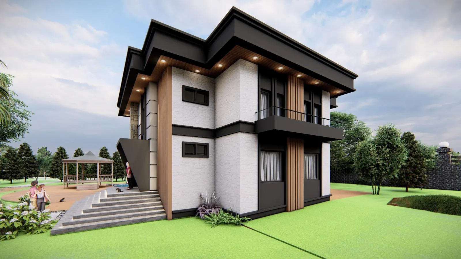 Modern çizgilerin geleneksel mimari ile buluştuğu lüks konut projesi - Jeotek imzalı yaşam alanları