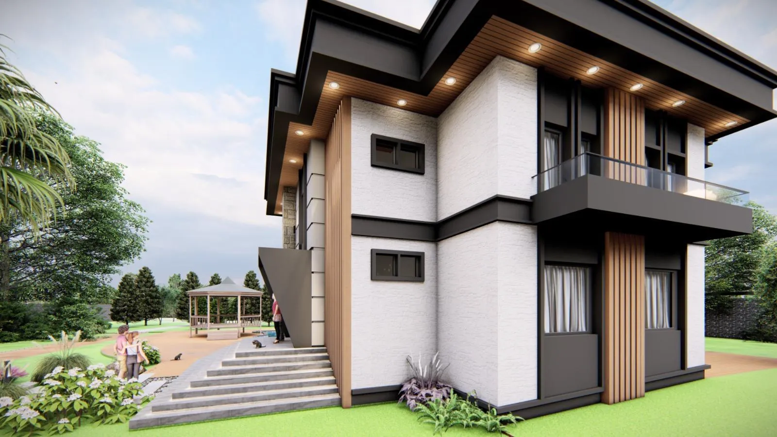 Modern çizgilerin geleneksel mimari ile buluştuğu lüks konut projesi - Jeotek imzalı yaşam alanları